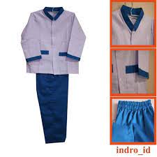 Untuk model seragam olahraga dapat dengan model polos maupun variasi pada potongan bahan di bagian badan atau tangan. Seragam Tk Paud Tpa Muslim Putih Biru Shopee Indonesia