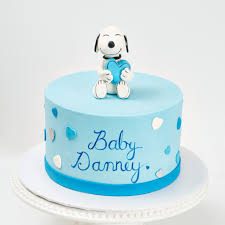 Snoopy cake snoopy cake for my friend's baby shower. Baby Shower Cakes Blue Lace Cakes