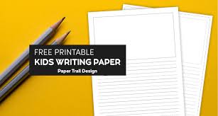This lined paper is completely editable! Free Printable Lined Writing Paper With Drawing Box Paper Trail Design