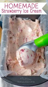 This Homemade Strawberry Ice Cream Is A Simple Ice Cream Maker Recipe That Uses Just In 2020 Homemade Strawberry Ice Cream Ice Cream Maker Recipes Strawberry Ice Cream