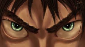 Eren jaeger from shingeki no kyojin in black &amp; Eren Titan Green Eyes Wallpaper Doraemon