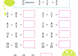 Maybe you would like to learn more about one of these? Adding Fractions With Like Denominators Printable Worksheets Education Com