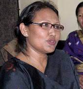 Anjali Daimary at the news conference in Guwahati on Tuesday. - 12regpress