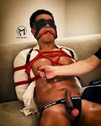 Working Asian man in formal get edge in intense bondage - ThisVid.com