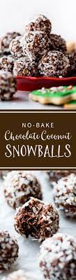 These No Bake Chocolate And Coconut Snowball Cookies Are So Easy To Make Full Of Oats And Cocoa And Rolled In C Coconut Recipes Christmas Baking Candy Recipes