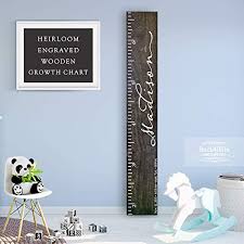 Wooden Kids Growth Chart Ruler For Boys And Girls Painted Or Engraved The Madison Back40life