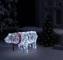 Amazon.com: ANYCHOLE Christmas Light Decoration Bear 45 LEDs ...