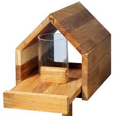 Eichenholz Vogelfutterhaus Mit Satteldach Futtertablett Silo Inkl Stander Vogelfutterhaus Vogelhaus Vogelhaus Mit Stander