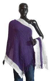 purple woolen stole with white border online shop woolen stoles purple