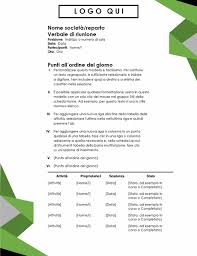 Verbale Di Riunione Semplice