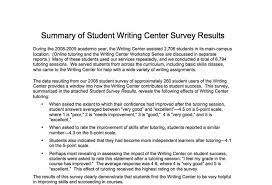 Sample Summary Of Survey Report 316 Survey Report Writing Center Surveys
