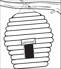 Bee coloring pages to download and print 15 beehive page. Printable Beehive Coloring Page For Kids 2 Supplyme