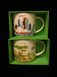 Starbucks Sydney Australia Mug Yah Set Koala Kangaroo You Are Here Outback Collectibles Advertising Food Beverage Ebay Mugs Starbucks Mugs Starbucks