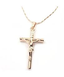 4.5 out of 5 stars. White Rose Yellow Gold Plated Cross Jesus Christ Crucifix Cross Pendant Chain Necklace Rose Gold C511njcq9y9