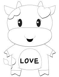 You can print or download them to color and offer them to your family and friends. Cute Cow Coloring Pages Farm Animal For Kids Printable 225917 Cow Coloring Library