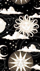 Celestial Wallpaper Aesthetic Star Sun And Moon Iphone Background In 2021 Witchy Wallpaper Phone Wallpaper Patterns Iconic Wallpaper
