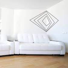 Turquoise and orange modern geometric tile pattern wall decal. 12 Wall Art Decals That Celebrate Modern Style