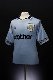 Stoke city (puma) soccer jersey (medium) euc (britannia) logo red/white striped. Manchester City Football Shirt Home 1993 1995 Retro Football Shirts Classic Football Shirts Football Outfits