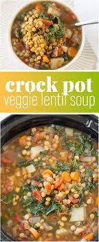 Crock Pot Vegetable Lentil Soup Recipe Veggie Lentil Soup Lentil Recipes Crock Pot Vegetables