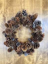 Pinecone Wreath Pine Cone Wreath Wreath Natural Pine Fir Spruce Minimalist Rustic Fall Winter Nature Forest Foraged Homemade Wreaths Pinecone Wreath Pine Cone Decorations