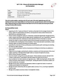 The assistant finance manager will play a vital role in improving and maintaining the financial standing of our companies. Finance And Administration Manager Job Description Pdf Financeviewer