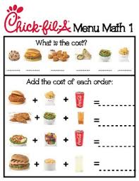 It's normal for children to be a grade below or above the suggested level, depending on how much practice they've had at the skill in the past and how the curriculum in your country is. Chick Fil A Menu Math By Teaching Is Pretty Sweet Tpt
