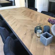 Table Chevrons Melisandre Sur Mesure For Me Lab Salle A Manger Bois Table Salle A Manger Table Chevron