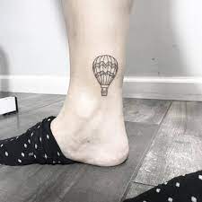 Traditional hot air balloon tattoo design for those who are really into oldschool tattooing. Air Balloon Tattoo On The Ankle