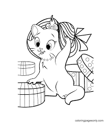 There are many kittens of all different colors with unique patterns on their fur. Cute Kitten Marie From The Aristocrats Coloring Pages Kitten Coloring Pages Coloring Pages For Kids And Adults