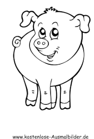 Ausmalbild Schwein 1 Zum Ausdrucken
