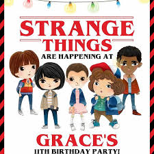 Check out our stranger things birthday invitation selection for the very best in unique or custom, handmade pieces from our invitations shops. Stranger Kids Invitation Stranger Party Invitation Stranger Etsy In 2021 Kids Invitations Invitations Printed Invitations