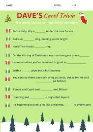 Some people do it by singing a part of the christmas song and let . Printable Christmas Carol Trivia Dave S Christmas Wonderland