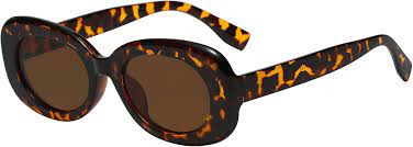 Amazon.com: AIMADE 90's Retro Oval Sunglasses for Women MenClout Goggles  Fashion Frame Small Narrow- UV400(LEOPARD) : Clothing, Shoes & Jewelry