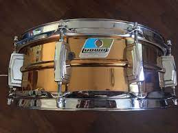 Ludwig Bronze Supraphonic Snare Drum 5x14 Vintage Rare Blue Olive Badge Snare Drum Drums Snare