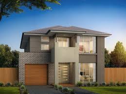 Consider using stone in tones that fit with the surrounding area to make your home look like it's always been there. Small Double Storey House Design Novocom Top