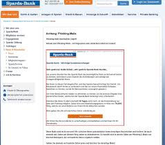 Sparda Bank Warnt Vor Phishing Mails Anti Spam Info
