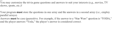 Short for situation comedy, this genre focused on a fixed set of characters to introduce different comedic situations in every episode. Solved Write A C Program That Implements A Simple Trivia Chegg Com