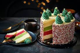 Christmas Rainbow Cake 900g Christmas Food Rainbow Cake Cake