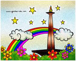 Gambar mewarnai tersebut meliputi mewarnai gambar pemandangan, alam semesta, alat berat, anak muslim, beautiful girl, bola. Gambar Mewarnai Pemandangan Monas Coloring And Drawing