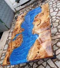 Sold Free Shipping Metalic Blue Resin River Table Etsy Diy Resin Table Resin Furniture Epoxy Resin Wood