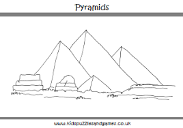 Coloring pages on ancient egypt vector illustration of the god of embalming and the dead. Pyramids Colouring Page Kids Puzzles And Games