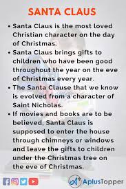 10 Lines On Santa Claus For Students And Children In English A Plus Topper