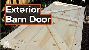 They can be use has both interior and exterior door of a home. How To Make An Exterior Barn Door With Board And Batten Style Backyardscape Youtube