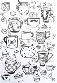 Tea Cups Coloring Pages Adults Google Search Doodles Bullet Journal Doodles Doodle Art