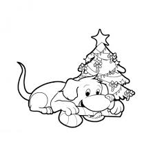 coloring page dog at christmas dogs free printable coloring pages