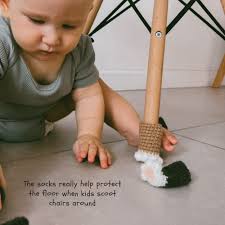 Patrón de crochet para calcetines de silla con forma de pata de gato  archivo PDF