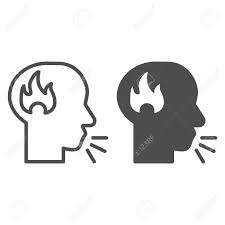 How to deal with an angry person in a relationship. Man Speak Loud Line And Solid Icon Angry Person Shouting Head Royalty Free Cliparts Vectors And Stock Illustration Image 141554372