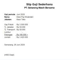 Berkas ini memuat sejumlah perincian atas komponen apa saja yang diterima oleh pihak karyawan, baik upah atas kewajibannya. 20 Contoh Slip Gaji Serta Cara Membuat Dan Formatnya Lengkap