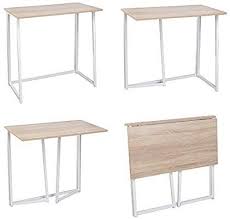 Cherry Tree Furniture Compact Foldable Computer Desk Laptop Desktop Table Natural Amazon Co Uk Kitchen Home Folding Desk Furniture Space Saving Furniture