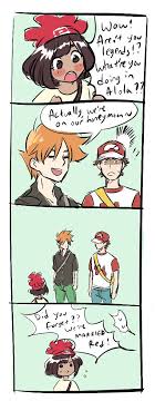 Red X Blue I Don T Ship It But This Comic Is Funny Pokemon Alola Pokemon Red Green Pokemon